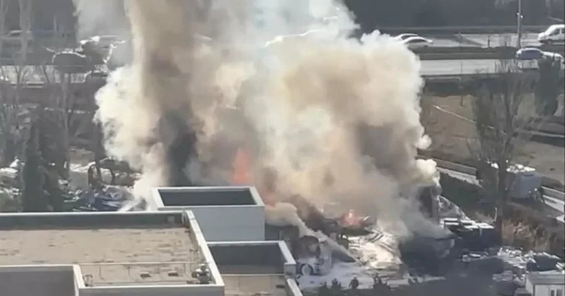 В Анкаре горят фуры с алкоголем