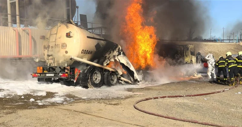 В Газахе загорелась машина, перевозившая бензин, есть погибший ФОТО ВИДЕО