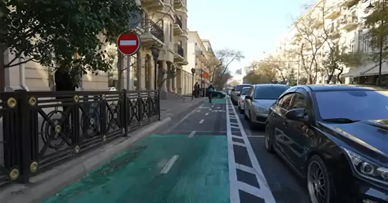 Bu yollarda velosipedlərin də hərəkəti işıqforla tənzimlənəcək Video