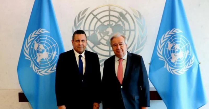 Antonio Quterreş Venesuelanın BMT dəki daimi nümayəndəsi Samuel Moncada ilə görüşüb