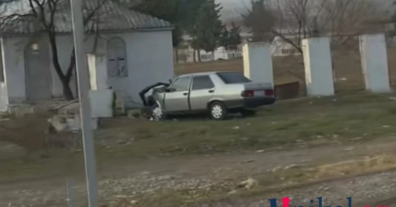 Şamaxıda iki maşın toqquşdu VİDEO