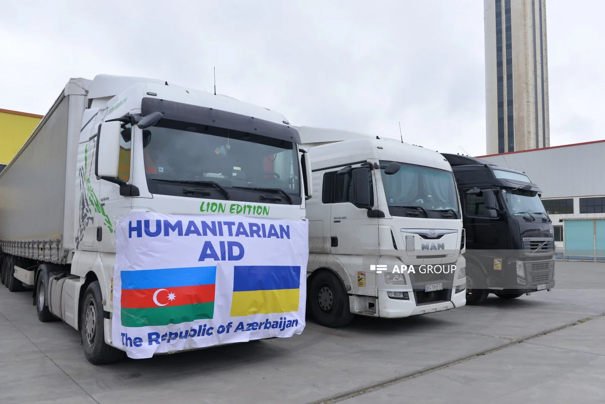 Azərbaycandan Ukraynaya növbəti humanitar yardım göndərilib FOTO