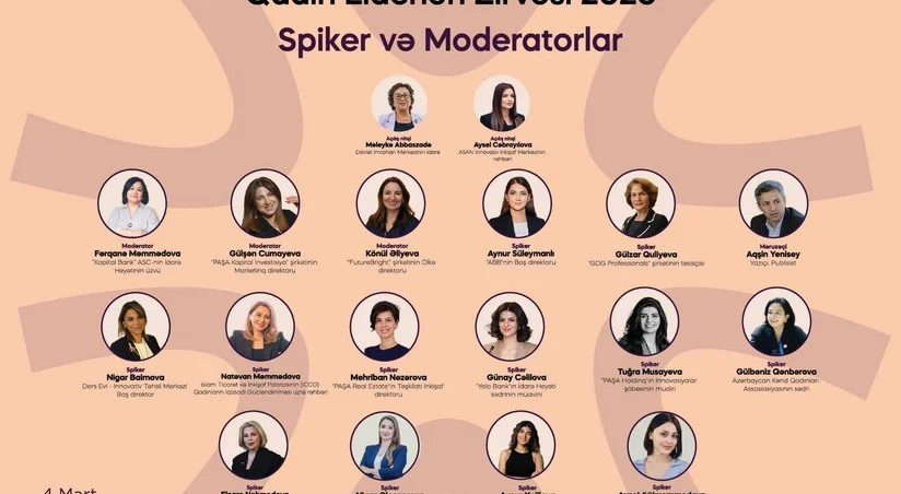 Ölkəmizdə ilk dəfə keçiriləcək Qadın Liderləri Zirvəsinin spikerləri bəlli oldu!