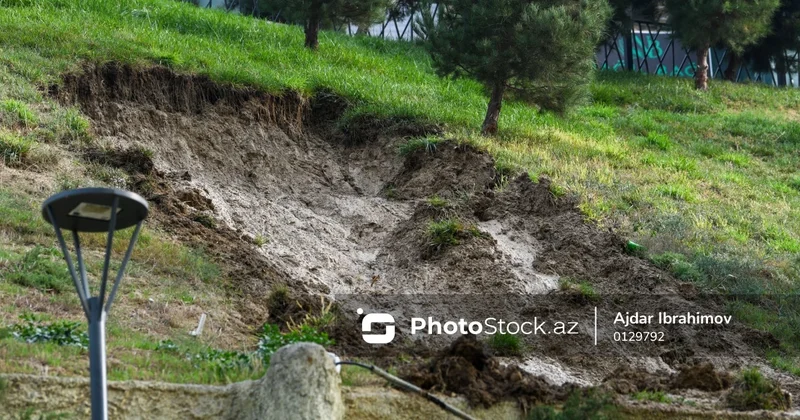 Astarada təbii fəlakət: 17 beton bənd dağıldı, kənd yolu çökdü