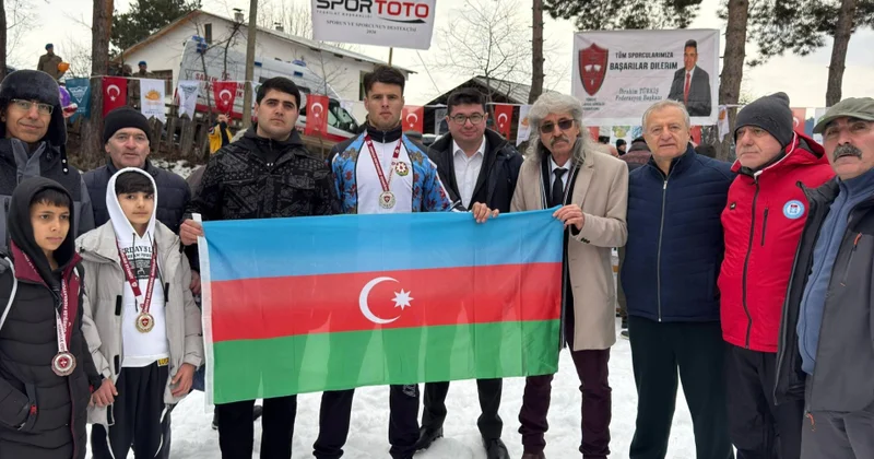 Azərbaycan pəhləvanı Türkiyədə qar üzərində güləş turnirinin qalibi olub