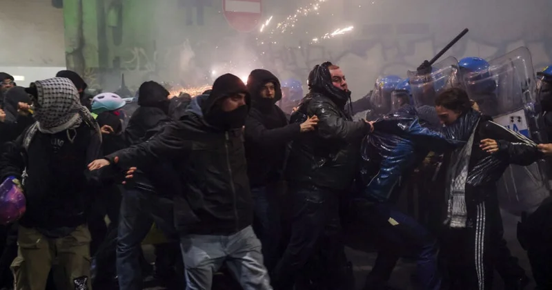 Milanda Olimpiya əleyhinə etiraz keçirildi VİDEO
