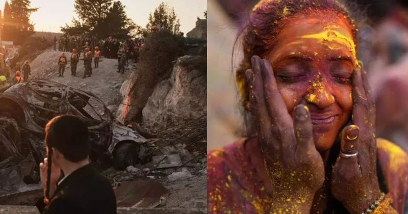 Bir yanda bayramdır, o birində hərb... Fotolar