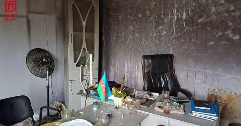 Qızılqayada YANĞIN Yaralanan var FOTO