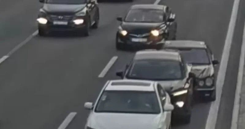 Водитель спровоцировал цепную аварию в Баку ВИДЕО