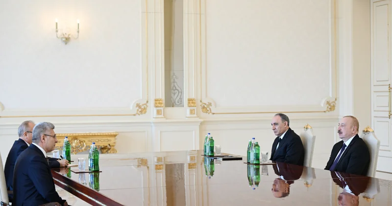 Prezident Muhsin Şentürkü qəbul etdi Fotolar