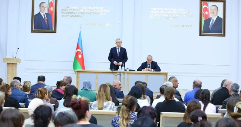 Eldar Əzizov Biləcəridə sakinlərlə görüşdü Məmurlara tapşırıqlar verdi