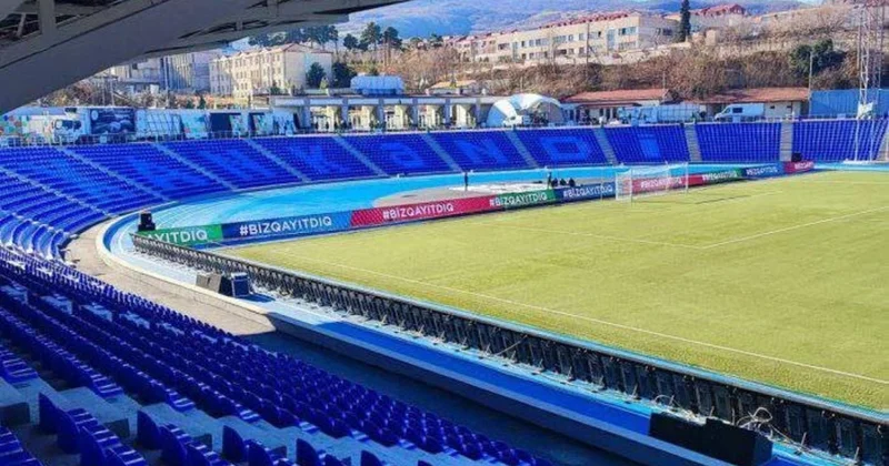 Xankəndi stadionunda təmir bərpa işləri intensivləşib