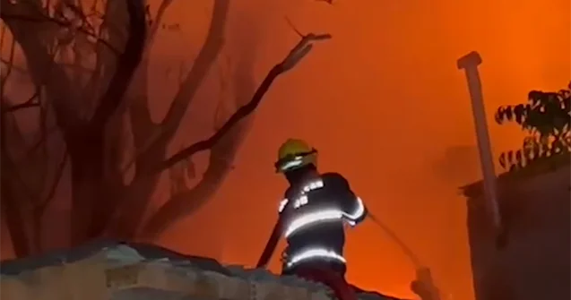 Bakıda güclü yanğın Sakinlər təxliyə edilir+Video