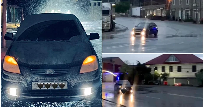 Yağışlı yolda “KIA” ilə “hoqqa” verən sürücü 10 RY 287 VİDEO