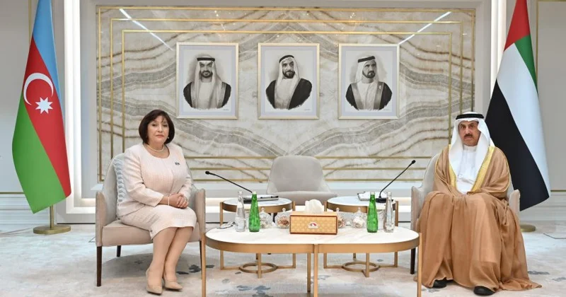 Sahibə Qafarova Birləşmiş Ərəb Əmirliklərinin Federal Milli Şurasının sədri ilə görüşüb