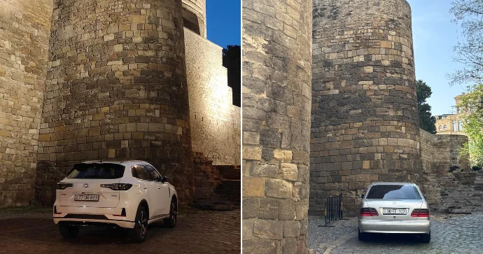 Sürücülər “Qız qalası”nın ətrafını parkinqə çevrib FOTO