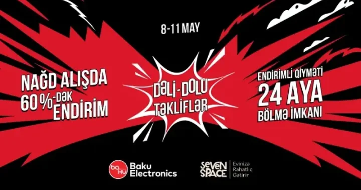 “Dəli Dolu Təkliflər” ilə Baku Electronics də alış verişin həyəcanlı 4 günü başlayır!