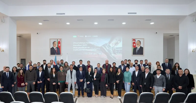 AMADA nın əməkdaşları federasiyalarla görüş zamanı yeni məcəllədən irəli gələn tələblərlə bağlı təqdimatla çıxış ediblər
