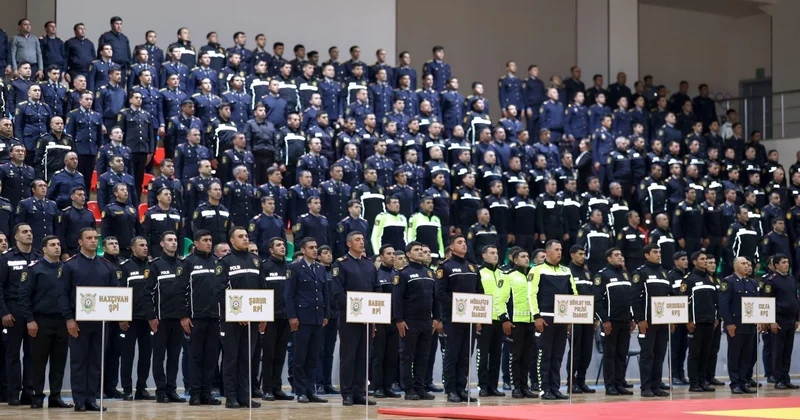 Naxçıvanda polis əməkdaşları arasında döyüş üzrə çempionat keçirilib