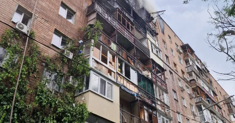 Rusiyanın hücumu nəticəsində Xarkovda 3 nəfər ölüb: 18 nəfər yaralanıb FOTOLAR
