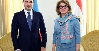 Mədəniyyət naziri Adil Kərimli Düşənbədə tacik həmkarı ilə görüşüb FOTOLAR
