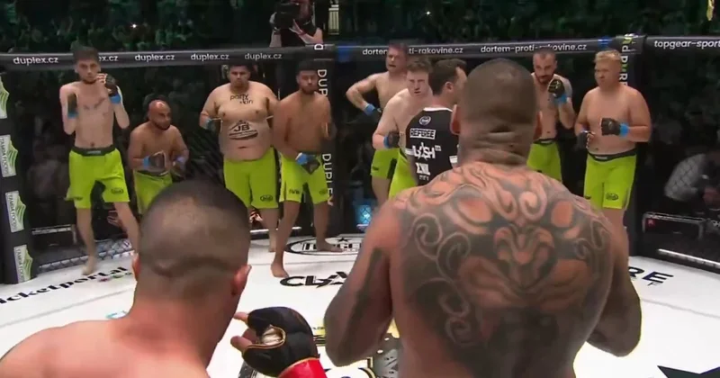 Çexiyada görünməmiş MMA xaosu VİDEO