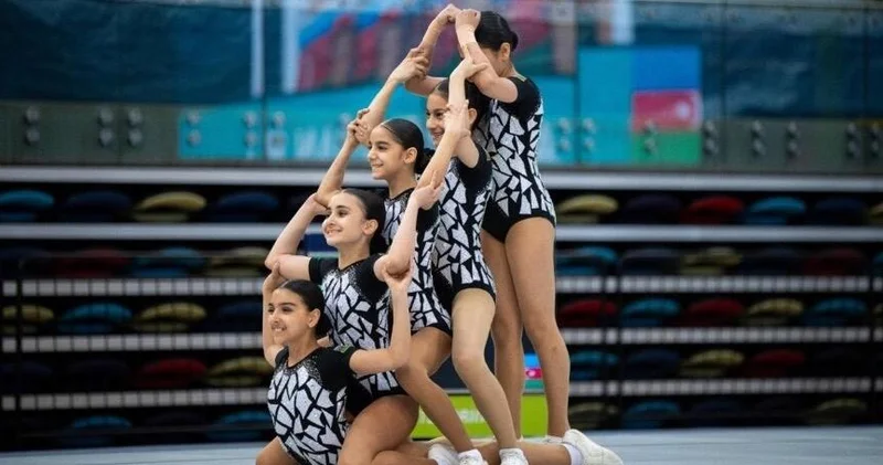 Akrobatika və aerobika gimnastikası üzrə beynəlxalq turnirdə ikinci gün başa çatıb FOTO