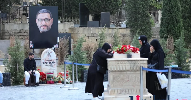 Hacı Şahinin məzarını doğum günündə ziyarət edirlər FOTOLAR