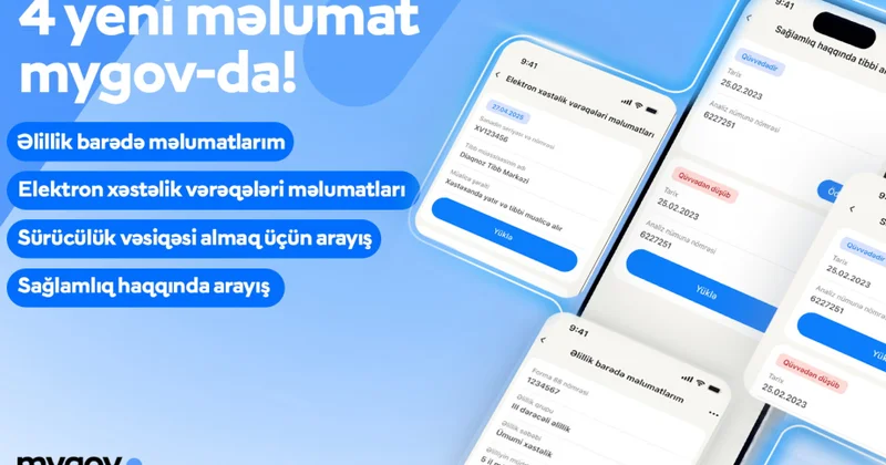“mygov” platformasına yeni tibbi məlumatlar inteqrasiya olunub