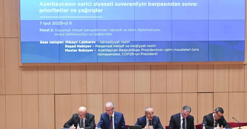 “Dayanıqlı inkişaf perspektivləri: iqtisadi və iqlim diplomatiyası, enerji təhlükəsizliyi və bağlantılar” mövzusunda panel müzakirəsi olub