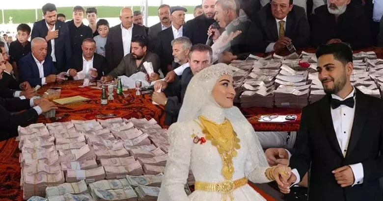 Gəlinə 1,5 kq qızıl, bəyə 7,5 milyon lirə hədiyyə olunub