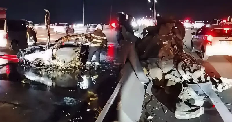 В Баку разорвало BMW ВИДЕО