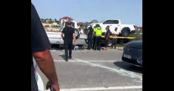 Ələt Bakı yolunda qəza: Mercedes aşdı (Video)