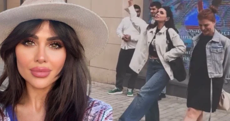 Günel Zeynalova küçədə rəqs etdi Video