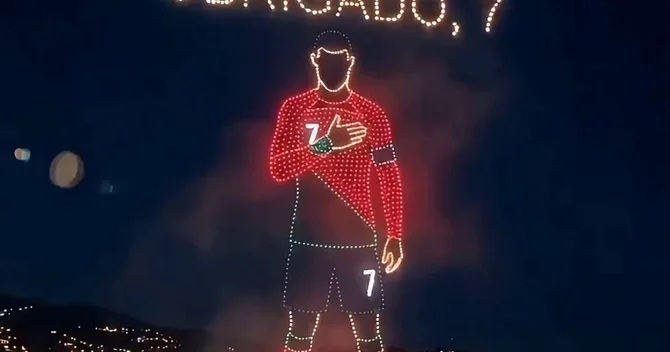 Kriştiano Ronaldoya dron şou ilə təşəkkür etdilər