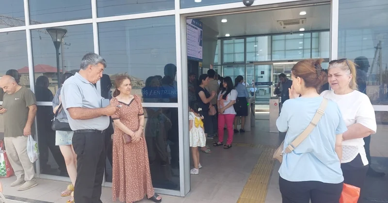 Bakı Sumqayıt qatarı gecikir Bu səbəbə görə…