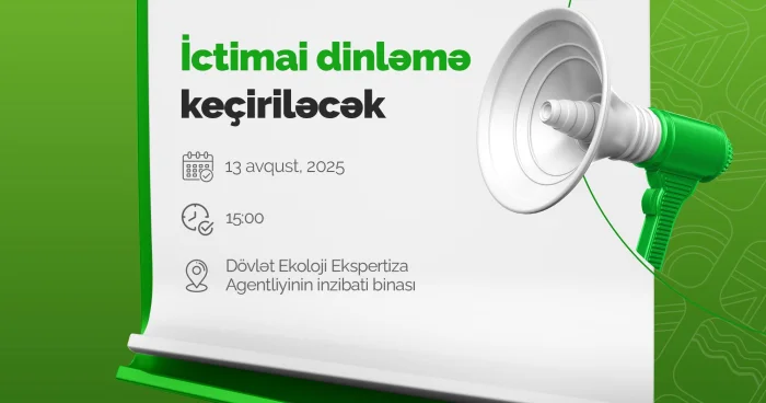Dövlət Ekoloji Ekspertiza Agentliyində ictimai dinləmə keçiriləcək