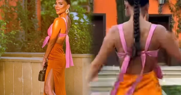 Günelin kürək dekolteli geyimi Video