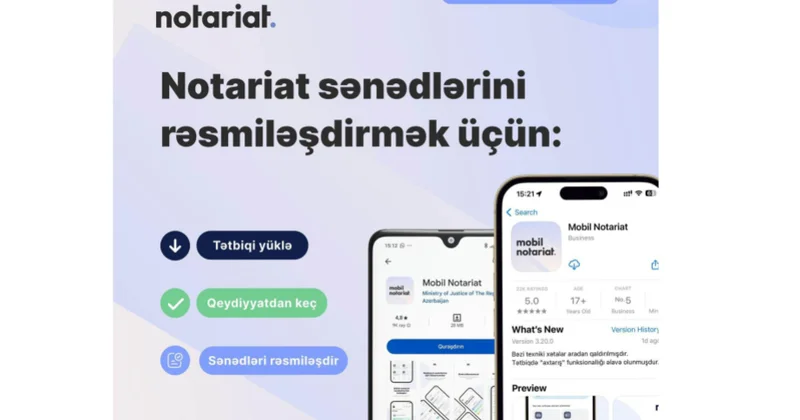 Birinci yarımildə Mobil Notariat”ın üzərindən rəsmiləşdirilən notariat hərəkətlərinin sayı məlum olub