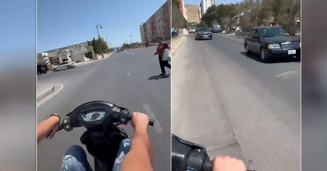 Lökbatanda təhlükə saçan moped sürücüsü saxlanıldı