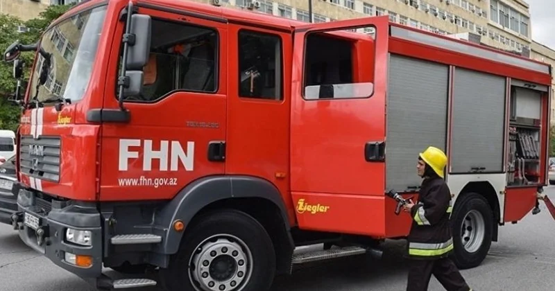 SON DƏQİQƏ! Bakının mərkəzində obyekt yanır