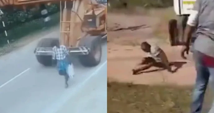 Kameraya düşən dəhşət: Tanker sürücüsü piyadanı vurub öldürdü VİDEO