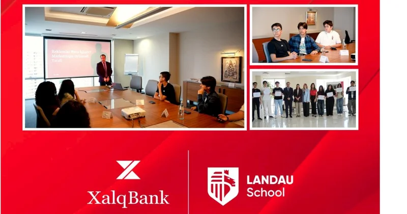 Xalq Bankda Landau məktəbliləri üçün bankçılıq üzrə təlim keçirildi
