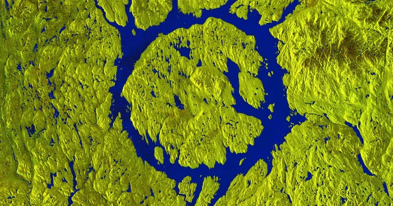 214 milyon il əvvəl asteroid Kanadada kosmosdan görünən göz yaradıb