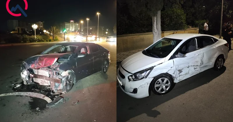 Столкновение двух Hyundai в Гяндже пострадал подросток