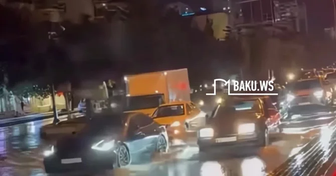 Yağış və külək Bakıda problemlər yaradıb