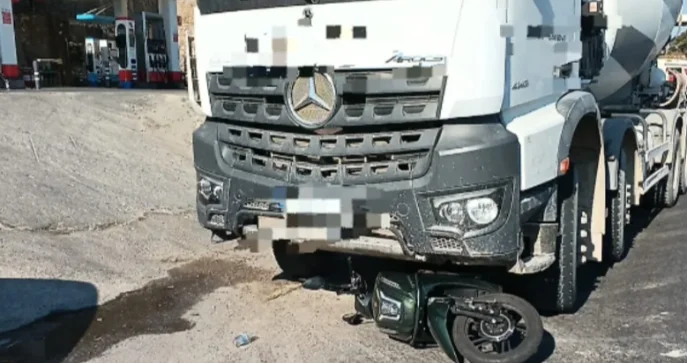 Türkiyədə azərbaycanlı motosikletçi betonqarışdıranın altında qalıb ÖLDÜ