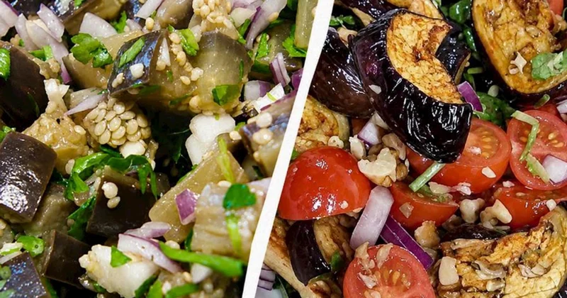 Uşaqlıq dadını xatırladan badımcan salatları Ən yaxşı reseptlər