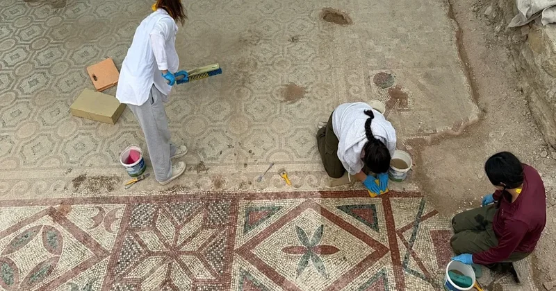 Roma dövründən qalan nəhəng mozaika tapıldı