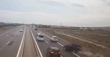 Bakı Qazax yolunda dəhşətli qəza: Sürücü ölümdən belə qurtuldu